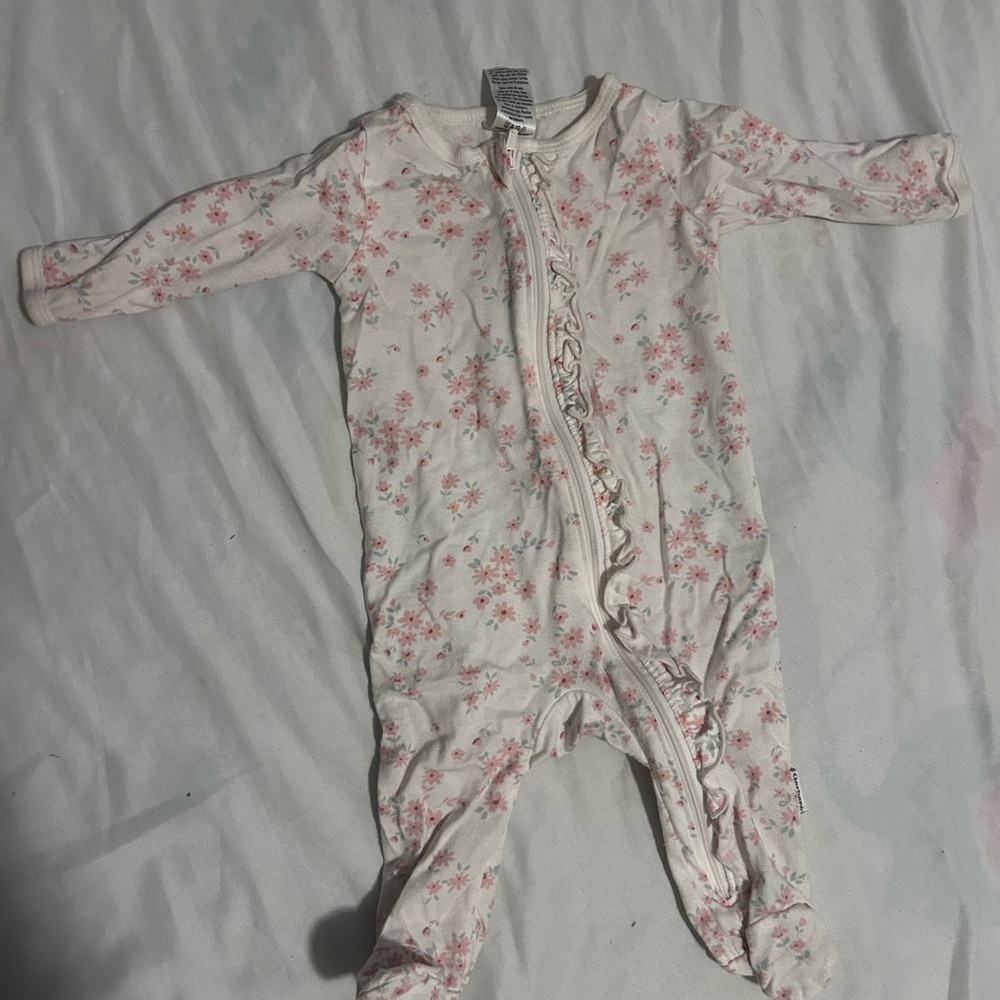 Gerber Pink Floral Kids Footie